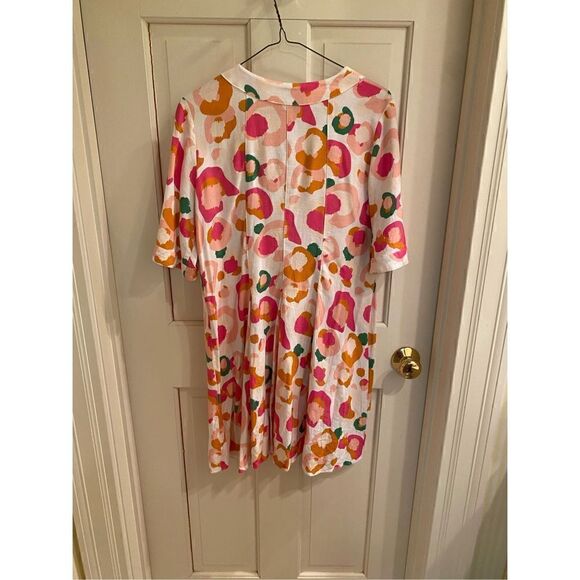 Emily McCarthy Savannah Caftan Dress in Spring Mix Spot Cheetah XS - Picture 7 of 7